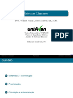 Sistemas Lineares: Prof. Wilmer Johan Lobato Malaver, EE, M.SC