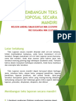 Membangun Teks Proposal Secara Mandiri: Nelson Andika Simanjuntak Nim:2225090 RICI SUGANDA NIM:2225102