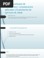 TICS Tecnologías de Información y Comunicación Aplicadas A LA SALUD BOSQUEJO 1 - .