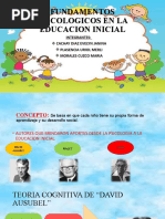 Fundamentos Psicologicos en La Educacion Inicial