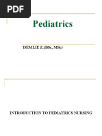 Pediatrics: Demlie Z. (BSC, MSC)