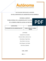 Estructura Del Informe Embotelladora San Miguel Del Sur S.A.C