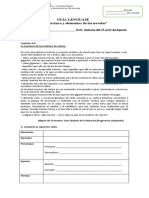 Guía de Estructura y Elementos de La Novela 3° Básico (17 Al 21 Agosto)