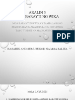 Aralin 3 Mga Barayti NG Wika