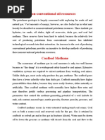 Non-Conventional Gas Resources. Coalbed Methane, Tight Gas, Shale Gas