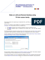 Wake On LAN and Remote Desktop Using TP-link Routers Family