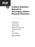 Student Solutions Manual To Accompany Atkins' Physical Chemistry