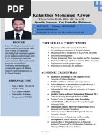 CV of Azwer Quantity Surveyor or Estimator