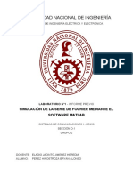 Universidad Nacional de Ingeniería: Simulación de La Serie de Fourier Mediante El Software Matlab