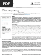 ChatGPT and Ophthalmology