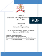 JSPM'S Bhivrabai Sawant Polytechnic, Wagholi 2022 - 2023: Department of Computer Engineering