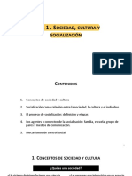 Tema 1 - Sociedad, Cultura y Socializaciã N