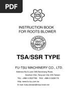 Tsa/Ssr Type: Instruction Book For Roots Blower