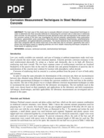 Corrosion Measurement Techniques in Steel Reinforced