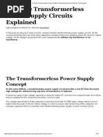 4 Simple Transformerless Power Supply Circuits Explained - Homemade Circuit Projects