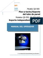 Piso-a-techo/Soporte Del Tubo de Pared: Modelo QS-500