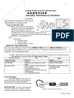 Genetics: Unit III - Living Things and Its Environment - Heredity: Inheritance & Variation