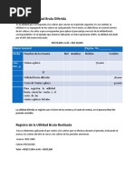 Registro de Utilidad Bruta Diferida