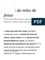 Teoria Do Mito de Jesus: Teoria Que Afirma Que o Personagem Histórico Jesus Cristo Não Existiu