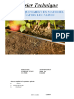 Dossier Technique: Projet D'Equipement en Materiel D'Irrigation Localisee