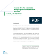 La Transferencia Directa Ordenada en Un Proceso Sucesorio y El Principio de Tracto Sucesivo