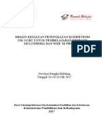 Desain Kegiatan Peningkatan Kompetensi Tik Guru Untuk Pembelajaran Berbasis Multimedia Dan Web Di Provinsi