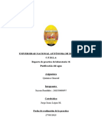 Informe No. 6. Purificacion Del Agua.