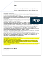 Divisão Social Do Trabalho: Resumo Das Características