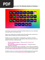 Adobe Software List: The Ultimate Guide For Creatives: Adobe Creative Cloud Discount