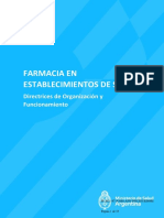 Farmacia en Establecimientos de Salud: Directrices de Organización y Funcionamiento