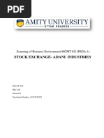 Stock Exchange-Adani Industries: Scanning of Business Environment MGMT102 (PSDA-1)