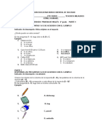 Prueba Sexto Inglés