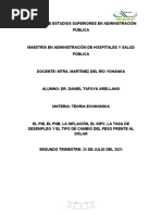 El Pib, El PNB, La Inflación, El Inpc, La Tasa de Desempleo y El Tipo de Cambio Del Peso Frente Al Dólar