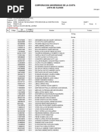 Corporacion Universidad de La Costa Lista de Clases: ( ) Alumnos Sin Pago