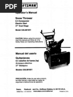 Craftsman 8-5 HP Snow Blower Manual