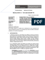 Tribunal Registral RESOLUCIÓN N.° 1491-2023-SUNARP-TR: Nulidad de Notificación