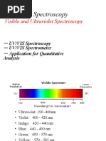 Molecular Spectroscopy: Visible and Ultraviolet Spectros