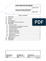 Standard Operating Procedure: Qualification and Verification For Hvac System and Areas