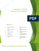 Properties of Stock and Currency Options