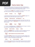 Vocabularypractice Context Clues