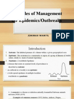 Principles of Epidemic Outbreak Investigation