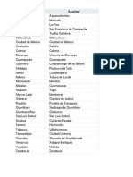 Estados y Capitales de México