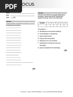 Focus2 2E Unit Test Dictation Listening Reading Unit2 GroupA