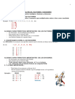 Guia Factores, Divisores y Multiplos Sexto Año