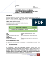 Orden de Marcha #05/2022 "En Apoyo Al Municipio de Eucaliptus - Provincia Tomas Barrón " Objeto