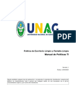 Manual de Políticas TI: Política de Escritorio Limpio y Pantalla Limpia