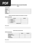 Procedimientos para Evaluar Discurso: Predi