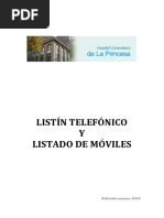 Listín Telefónico Y Listado de Móviles