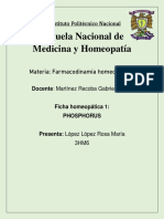 Escuela Nacional de Medicina y Homeopatía: Materia: Farmacodinamia Homeopática I