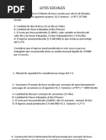 Calculo de Leyes Sociales